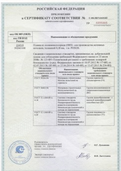 2015.06.25 Ломоносов - Pongs. Приложение к сертификату соответствия