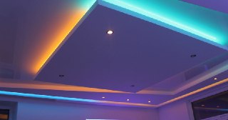 Натяжной потолок с подсветкой Ломоносов, цена от 2127 руб.