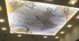 Натяжной потолок с фотопечатью Ломоносов, цена от 6286 руб.